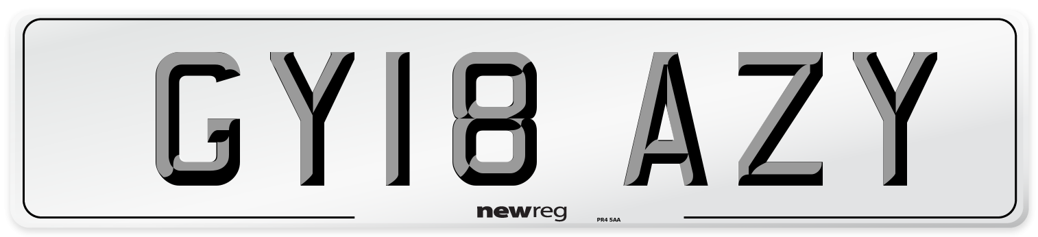 GY18 AZY Number Plate from New Reg